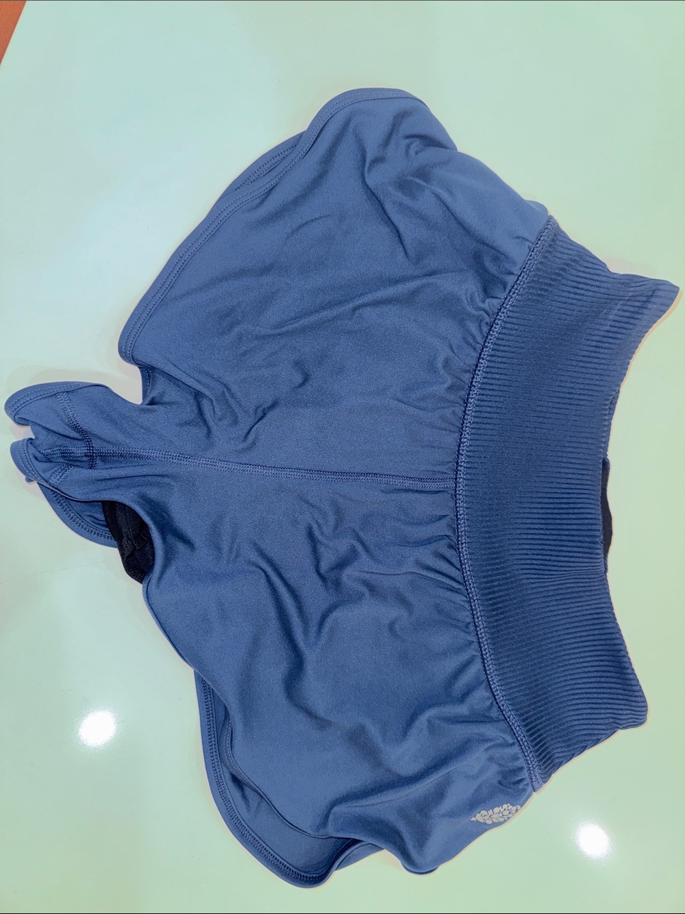 Free People Navy Ribbed Waist Athletic Shorts size small NWOT CONDITION